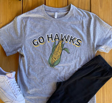 Load image into Gallery viewer, Go Hawks Tee - Heather Grey
